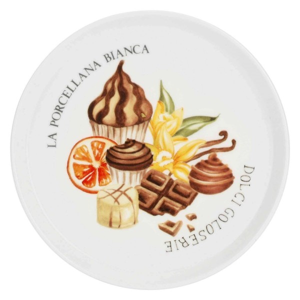 LA PORCELLANA BIANCA GOLOSERIE Підставка для тортів кругла 16см