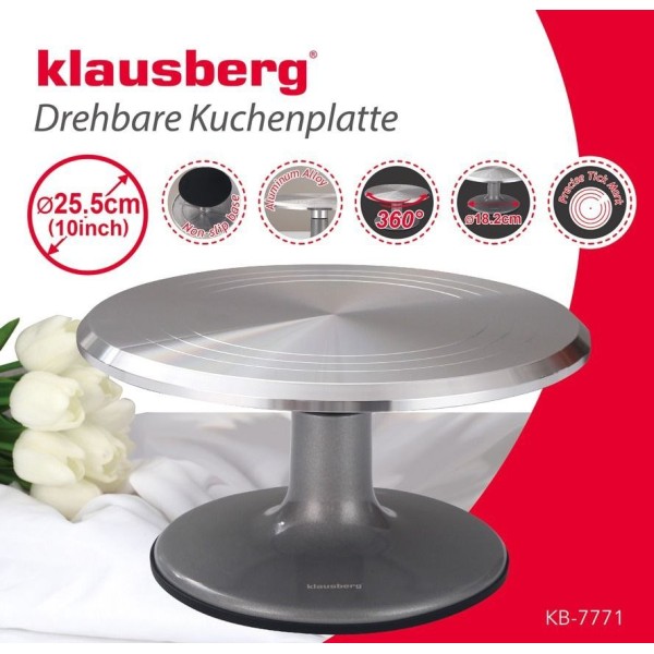 Patera obrotowa do ciast Klausberg KB-7771 (25,5 cm)