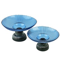 DAZ GLASS Patera 24x14cm niebieska