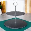 Підставка для торта для фруктів та кексів, кам'яна, 2-ярусна, 23 см, EXCELLENT HOUSEWARE 139313
