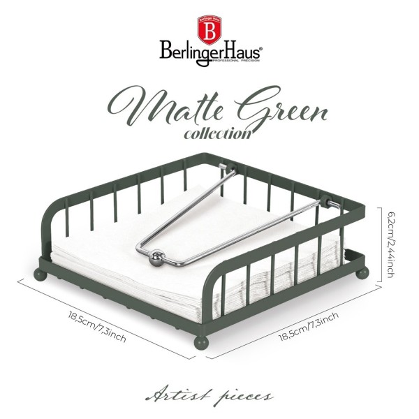 Тримач для серветок, колекція матово-зелений BerlingerHaus BH-8825