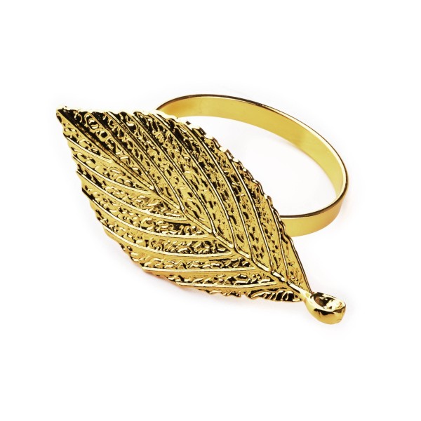 Тримач для серветок ADRIANNE із золотим листям 4,5x7x4 см