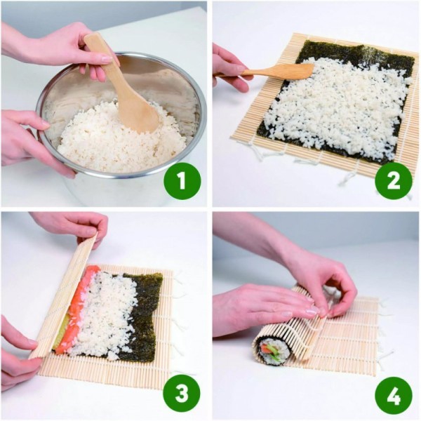 Zestaw do robienia i podawania sushi Kinghoff KH-1704 (8 elementów)