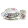 LEA LAVENDER Komplet obiadowy 16cz. kubek 370ml/miska 500ml 17/19,5/25,5cm