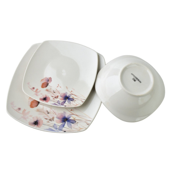 LEA DELICATE Komplet obiadowy 18części miska 16cm 500ml/18cm/24cm