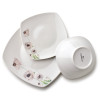LEA PINK Komplet obiadowy 18części miska 16,5cm 500ml/18cm/24cm