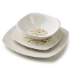 LEA BEIGE Komplet obiadowy 18części miska 16,5cm 500ml/18cm/24cm