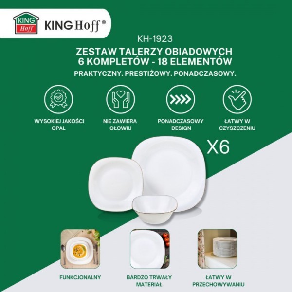 Serwis obiadowy Kinghoff KH-1923 (18 elementów)