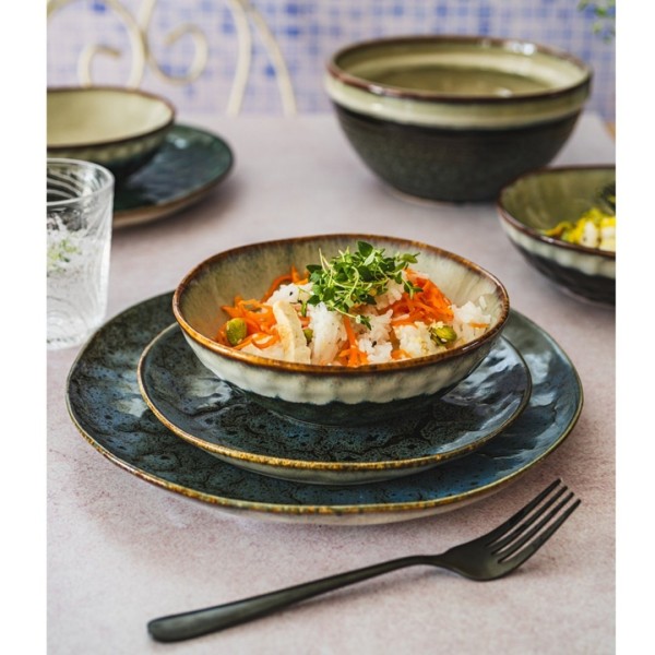 Набір для вечері Ombres на 6 осіб, 18 предметів, темно-сірий