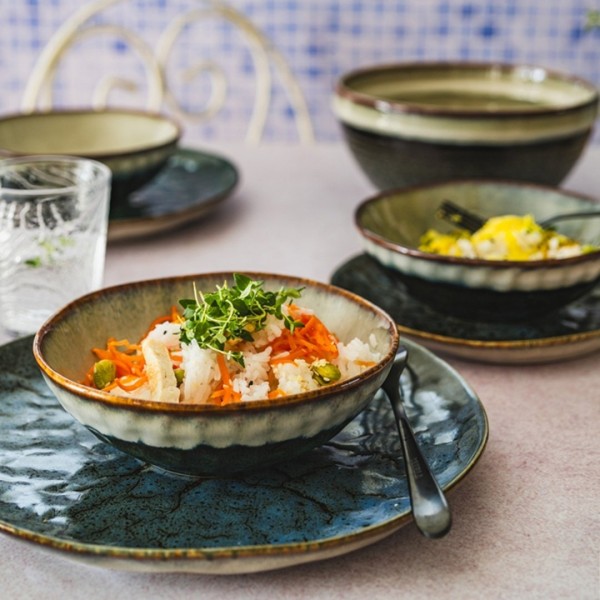 Набір для вечері Ombres на 6 осіб, 18 предметів, темно-сірий