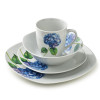 LEA PURPLE Komplet obiadowy 16cz.  kubek 370ml/miska 500ml 17/19,5/25,5cm
