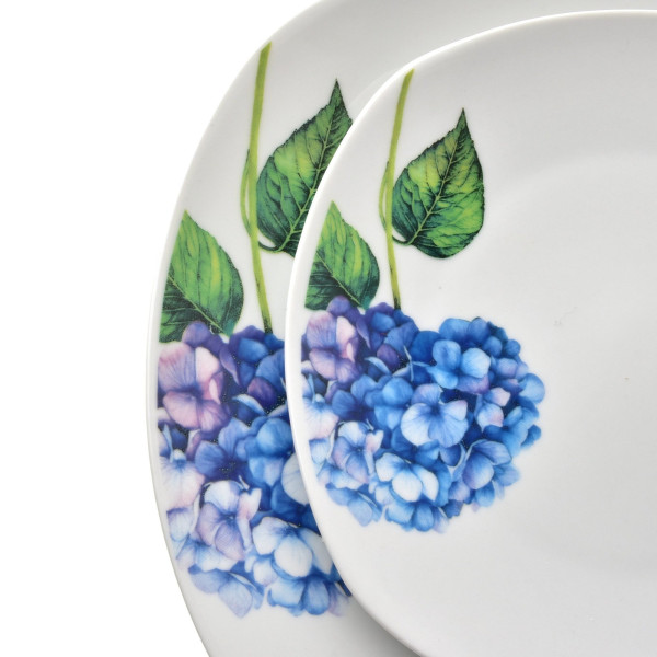 LEA PURPLE Komplet obiadowy 16cz.  kubek 370ml/miska 500ml 17/19,5/25,5cm