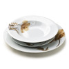 LEA BEIGE Komplet obiadowy 18 elementów 21,8cm/19,2/27cm talerz zupa 220ml