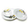 LEA YELLOW Komplet obiadowy 18 elementów 21,8cm/19,2/27cm talerz zupa 220ml