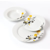 LEA YELLOW Komplet obiadowy 18 elementów 21,8cm/19,2/27cm talerz zupa 220ml