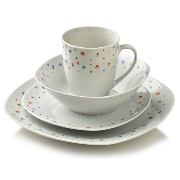 LEA MINI Komplet obiadowy 16cz.  kubek 370ml/miska 500ml 17/19,5/25,5cm
