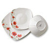 LEA POPPY Komplet obiadowy 18części miska 500ml 16,5cm/18cm/24cm