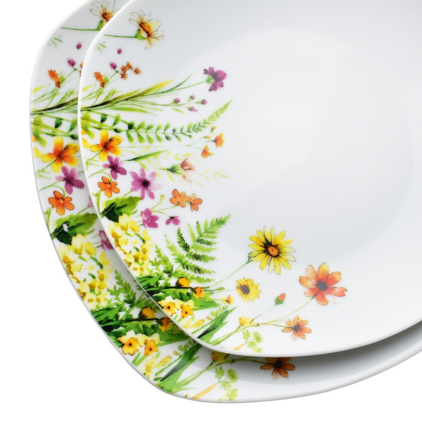 LEA GELB Komplet obiadowy 18cz. miska 500ml 16,5/19,5/22cm
