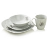 MAGNOLIA Komplet obiadowy 16 cz.  kubek 370ml/miska 500ml 17/19,5/25,5cm