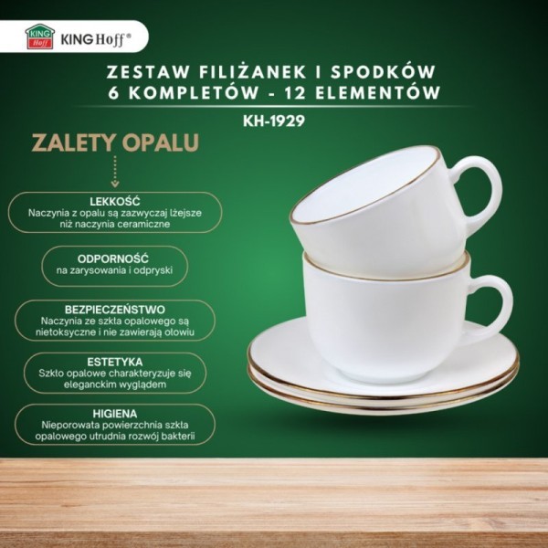 Zestaw kawowy Kinghoff KH-1929 (6 filiżanek ze spodkami)