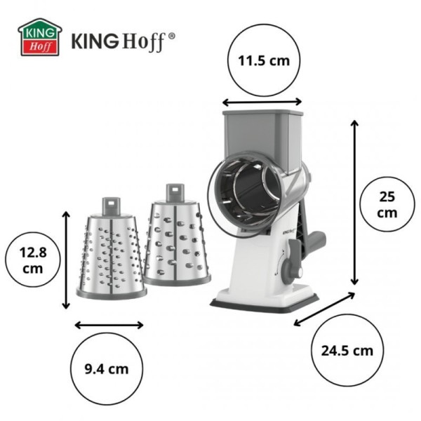 Tarka bębnowa do warzyw i sera Kinghoff KH-1959 (metalowa)