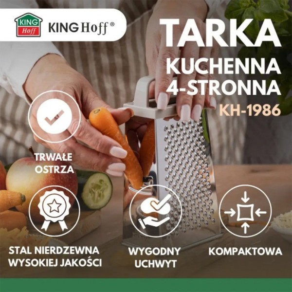 Czterostronna tarka kuchenna Kinghoff KH-1986 (stal nierdzewna)