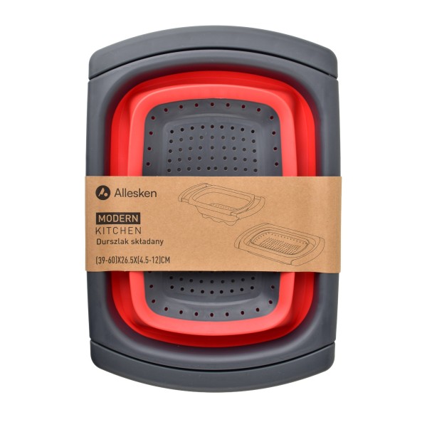 СУЧАСНА КУХНЯ Складаний друшляк 60x26,5x12 см