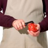 Овочечистка OXO-Serrated, пряма, чорна, з гарним зчепленням