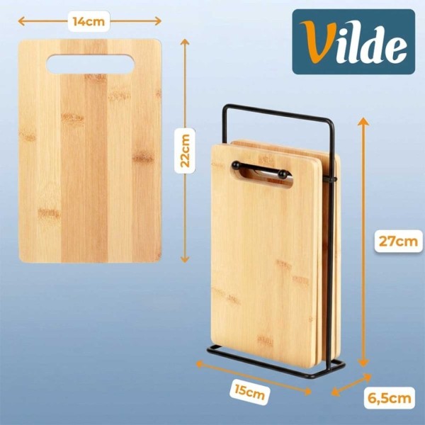 Zestaw desek do krojenia VILDE 259441 (4 szt. bambus, 22x14 cm)