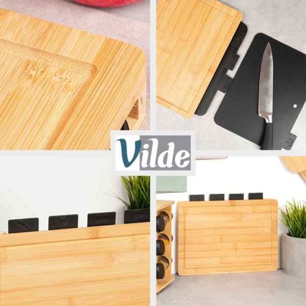 НАБІР З 5 КУХОННИХ ДОСІВОК НА ПІДСТАВЦІ 259726