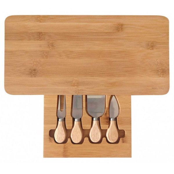 ДОСКА ДЛЯ НАРІЗАННЯ ТА ПОДАЧІ СИРУ З 5 ШМАТОЧКАМИ KINGHOFF KH-1567