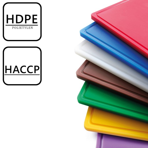 Обробна дошка HACCP для молочних продуктів GN 1/2 біла - Hendi 826102