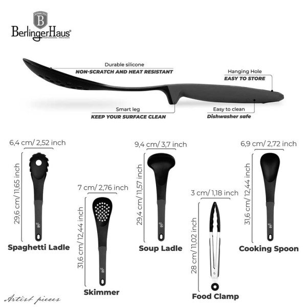 Zestaw przyborów kuchennych Berlinger haus BH-6339 (antracyt)