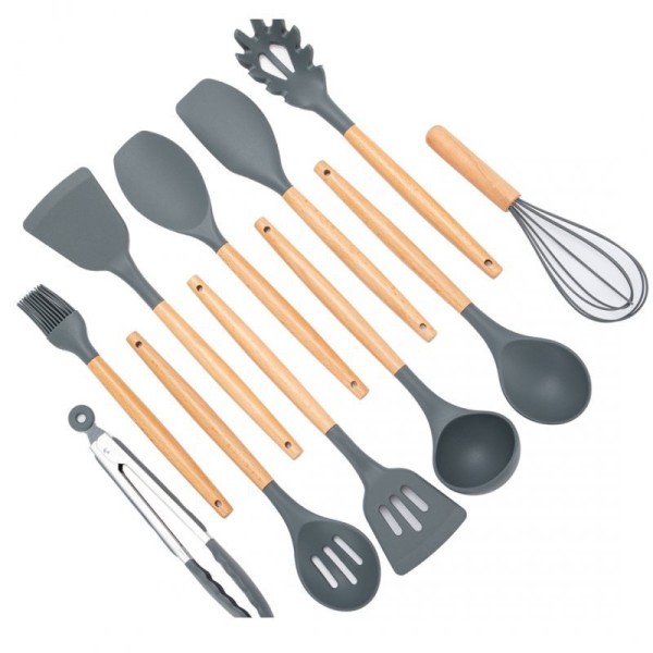 НАБІР З 12 КУХОННИХ ПРЕДМЕТІВ У ПІДСТАВЦІ E-6289