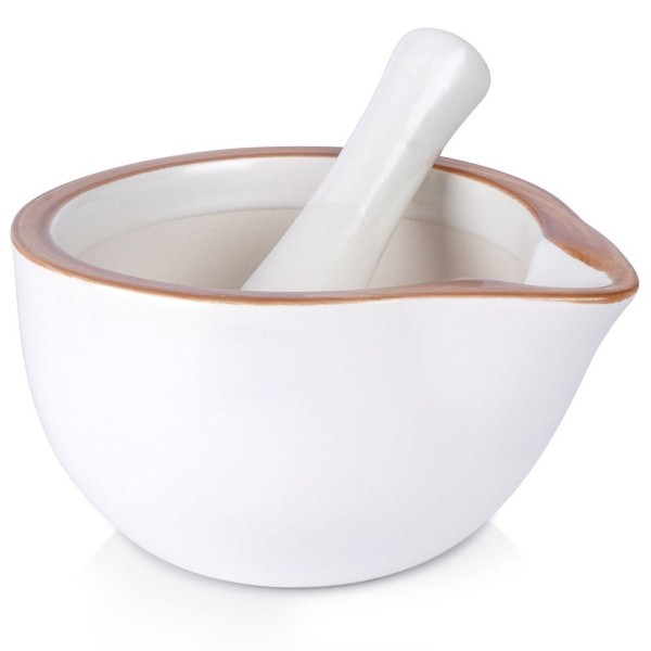 Moździerz kuchenny EH EXCELLENT HOUSEWARE 259320 (ceramiczny, biały)