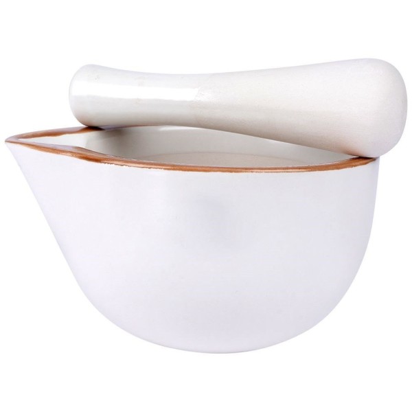 Moździerz kuchenny EH EXCELLENT HOUSEWARE 259320 (ceramiczny, biały)