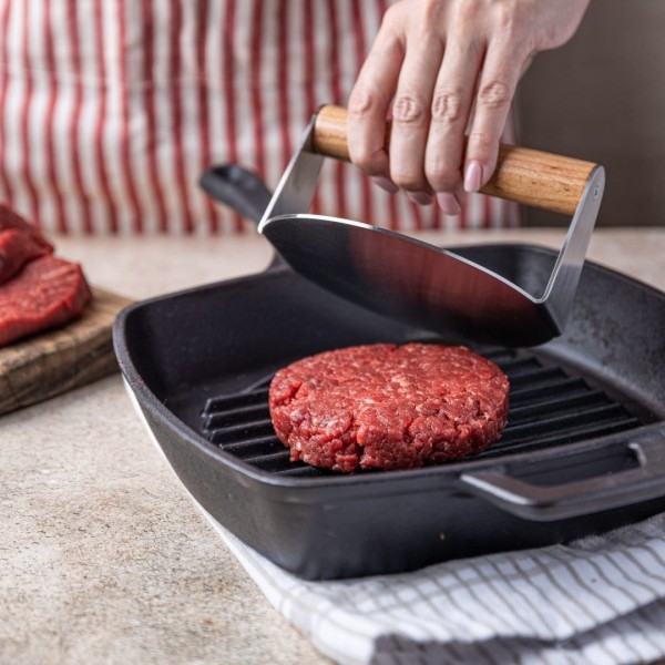 Прес для бургерів KINGHOFF KH-1878 з нержавіючої сталі 14 см