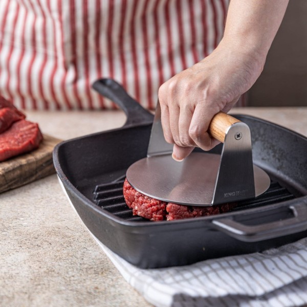 Прес для бургерів KINGHOFF KH-1878 з нержавіючої сталі 14 см