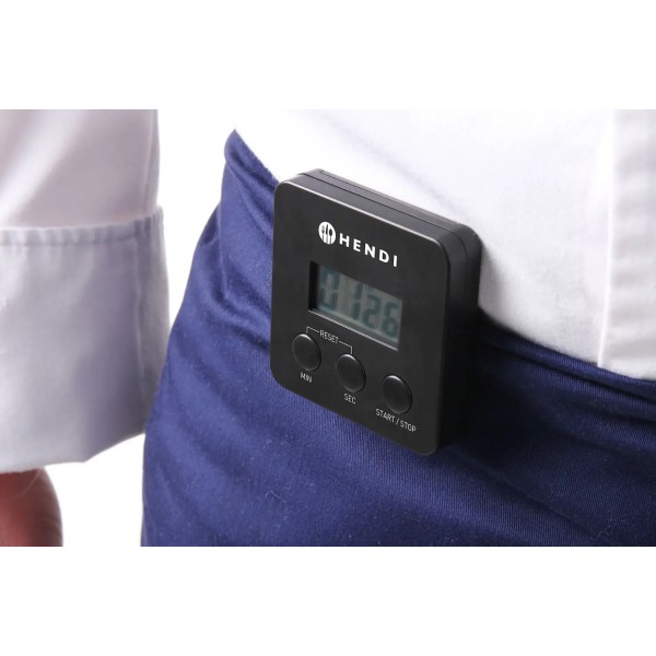 Цифровий кухонний таймер із затискачем - Hendi 271155