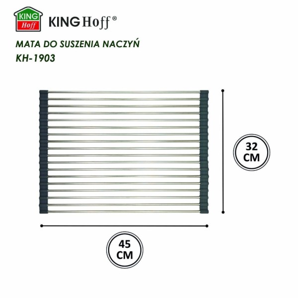 СТАЛЕВА РЕШІТКА ДЛЯ СУШАРКИ ДЛЯ МИВКИ 45 X 32 СМ KINGHOFF KH-1903