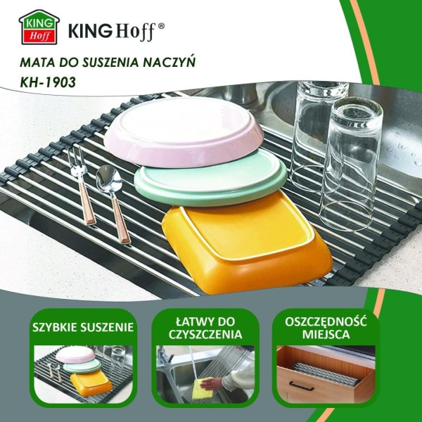 СТАЛЕВА РЕШІТКА ДЛЯ СУШАРКИ ДЛЯ МИВКИ 45 X 32 СМ KINGHOFF KH-1903