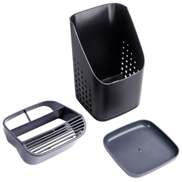 Підставка для столових приборів універсальна чорна VILDE 229074