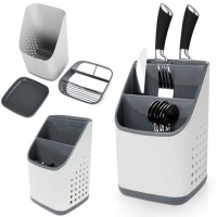 Сушарка для посуду, полиця для столових приборів, органайзер, універсальна, сіра, VILDE 229013