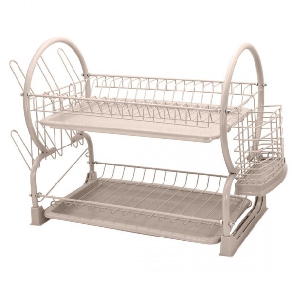 ДВОРІВНЯСНА СУШАРКА ДЛЯ ПОСУДУ З СУШАЧКОЮ ТА ПІДНОСОМ 4029