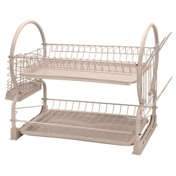 ДВОРІВНЯСНА СУШАРКА ДЛЯ ПОСУДУ З СУШАЧКОЮ ТА ПІДНОСОМ 4029