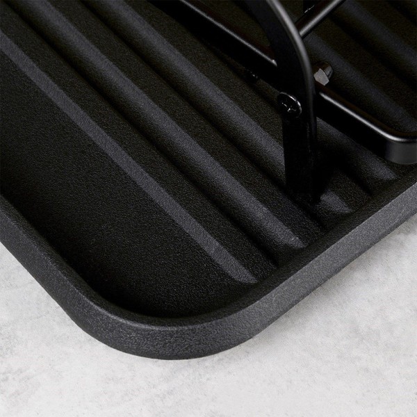 Suszarka do naczyń VILDE 229157 (czarna, dwupoziomowa 48,5×32×23,5 cm)