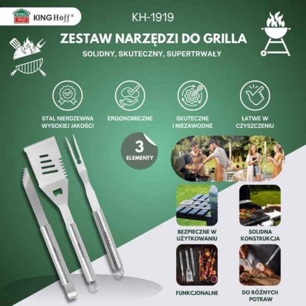Zestaw przyborów do grilla Kinghoff KH-1919 (5 elementów)
