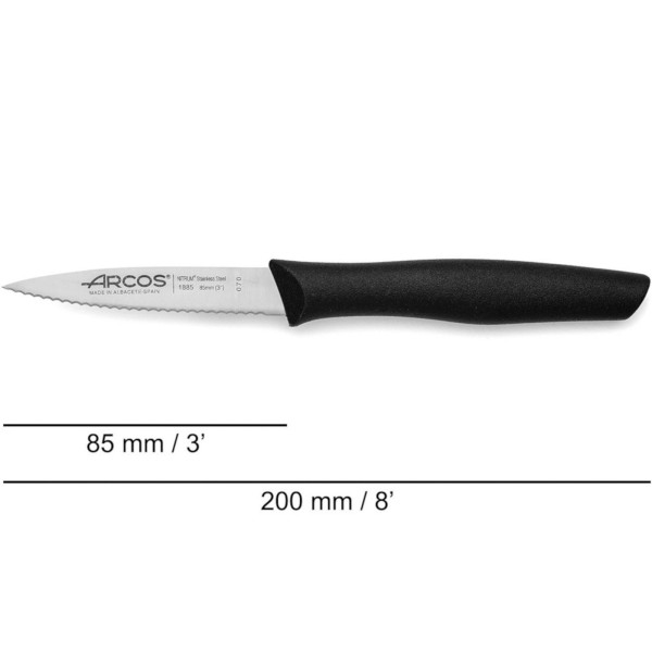 Загострений ніж NOVA для чищення фруктів та овочів, довжина 85/200 мм