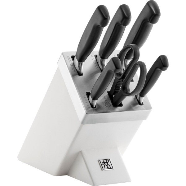 Набір ножів ZWILLING FOUR STAR з 5 штук у самозагострювальному блоці, білий