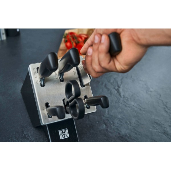 Набір ножів ZWILLING FOUR STAR з 5 штук у самозагострювальному блоці, чорний